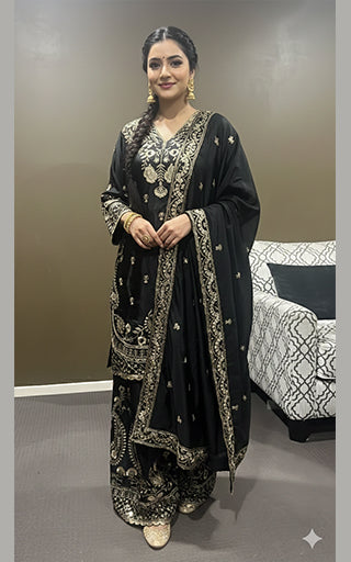 Black Sharara Suit